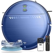 Robot Vacuum and Mop Combo, 2-in-1 Mopping Robot Vacuum Cleaner with 2300Pa Suction, 2.87'' Slim Design, Wi-Fi/App/Voice Control, 3D Obstacle Avoidance&amp;Self-Charging for Hard Floors, Carpets, Pet Hair