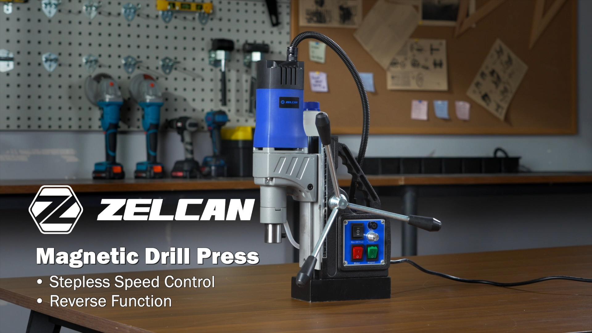 ZELCAN Mag Drill Press, 1550W Portable Magnetic Drill Press with 2