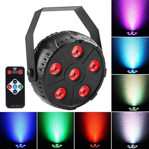 Roundhouly Led Discolicht Par Licht  RGBW LED Lichteffekt Disco Beleuchtung 6LED BA hnenlicht Mit Fernbedienung fA r Disco Party Restaurant Club Hochzeit Home Party