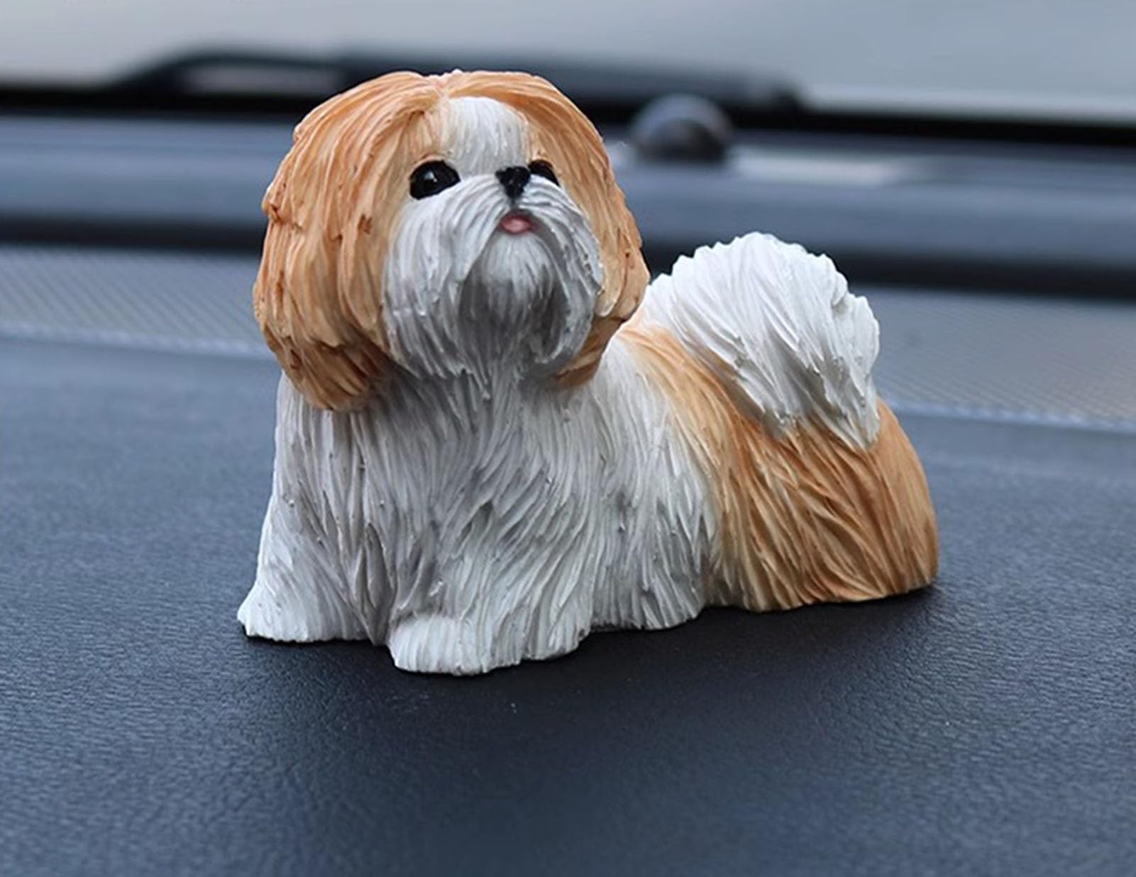 Amazon.co.jp: Wumudidi シーズーの子犬の彫刻、創造的な手作りの車の