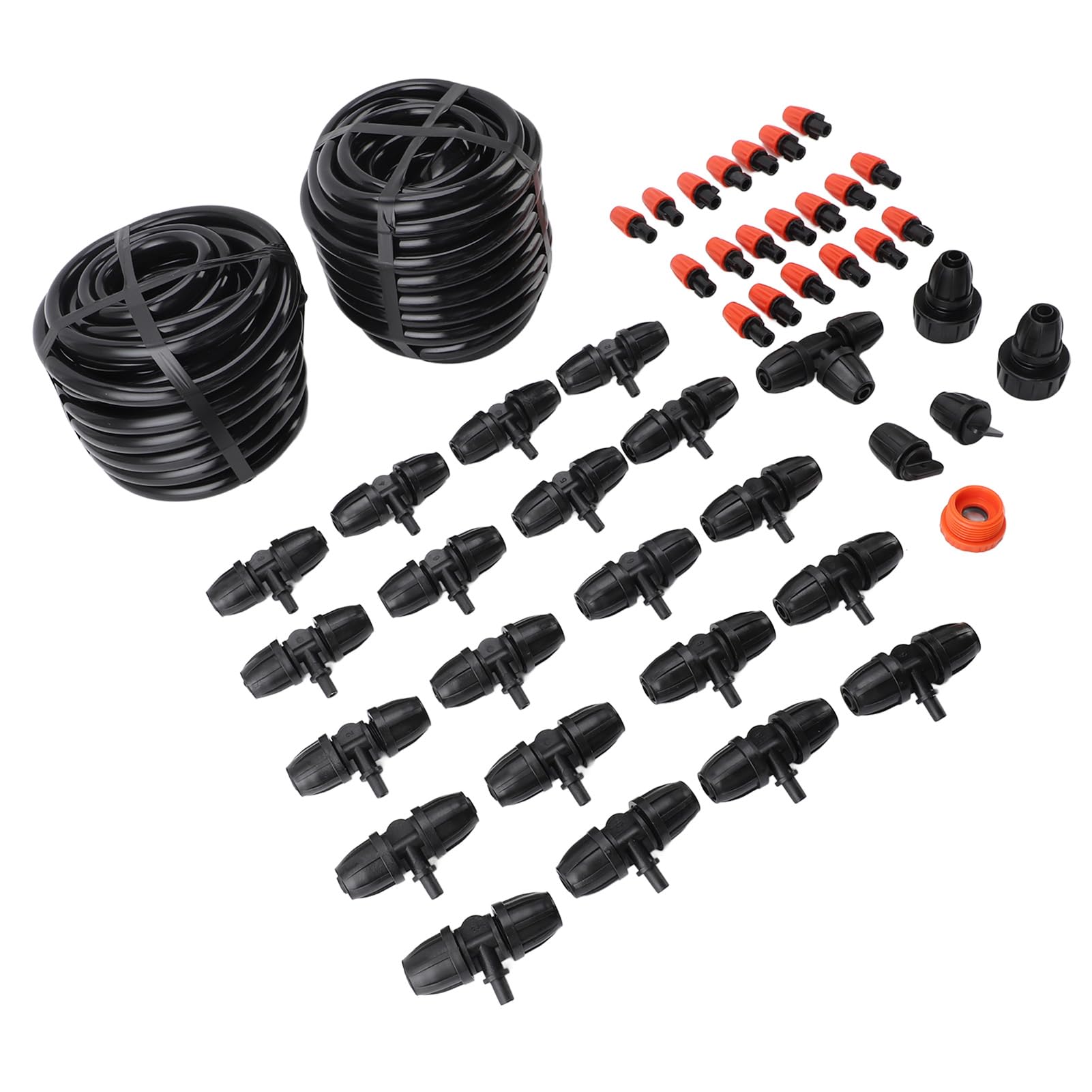 Kit di Irrigazione a Goccia, Tubi in PVC da 20 M, Connettori Rapidi, di Irrigazione Automatico, Tubi di con Componenti Completi per Giardino, Serra, Prato, Aiuola, Patio