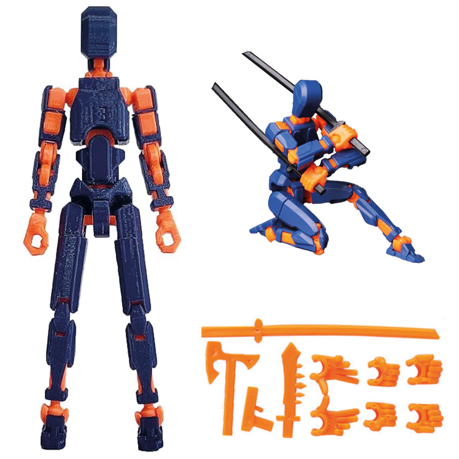 人形セット オレンジと青の衣装 MomoTalo Titan 13 Action Figure, Assembly Completed Dummy 13