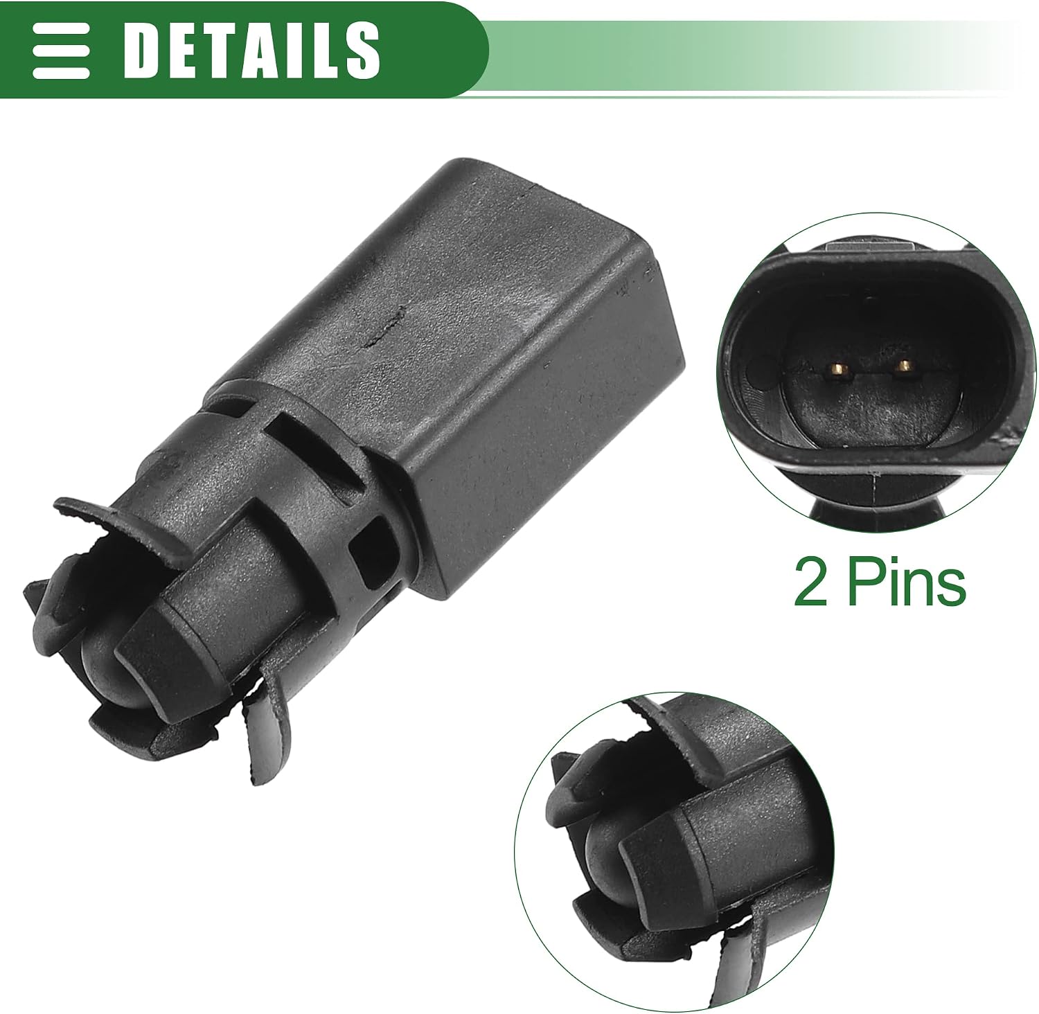 Motoforti Car AC Ambient Air Temperature Sensor, for VW Golf POLO Passat, Plastic, 1J0919379A, Black