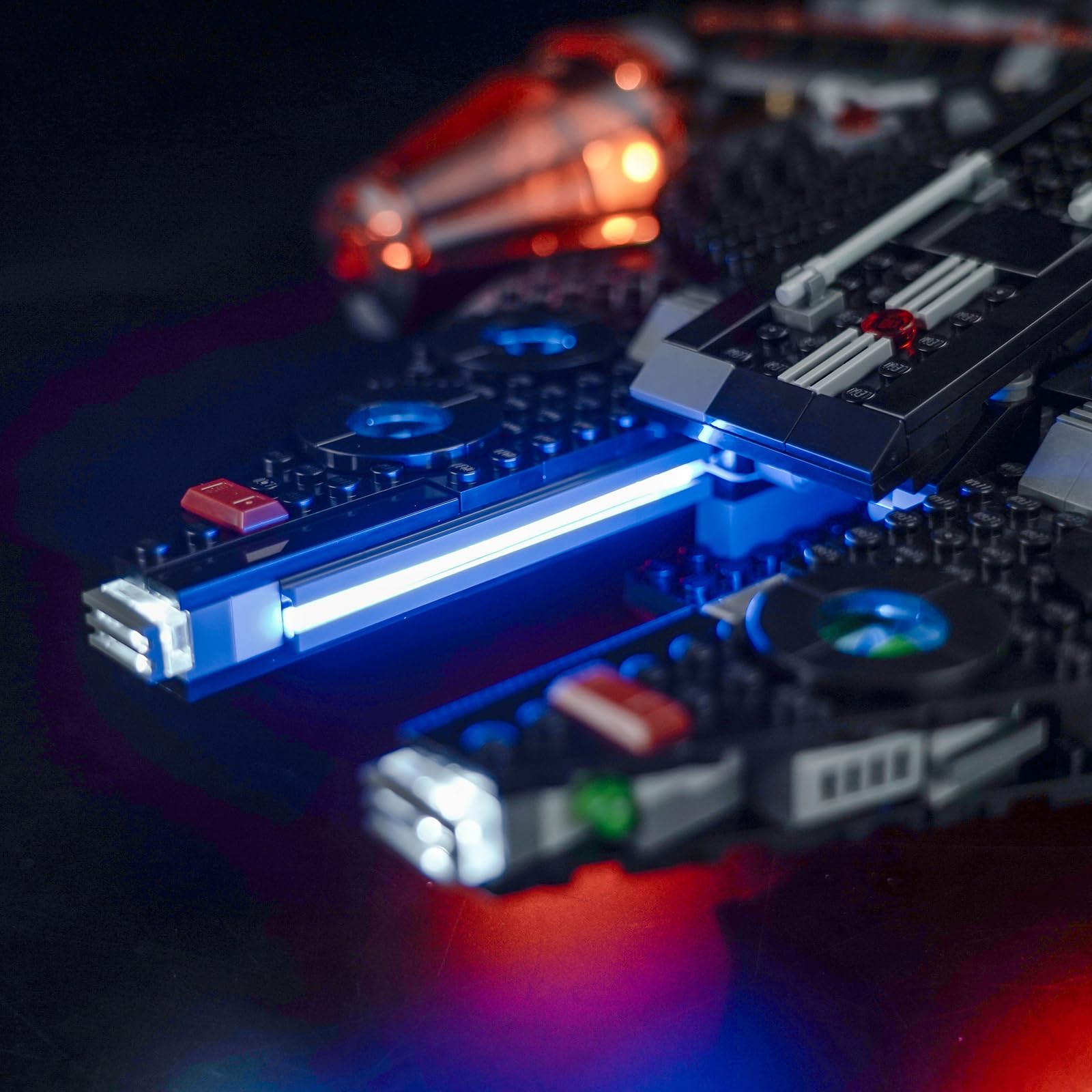 Zestaw oświetlenia zdalnego sterowania kompatybilny z 75389 The Dark Falcon (bez modelu), zestaw oświetlenia LED, kompatybilny z Dark Millennium Falke, kreatywna zabawka