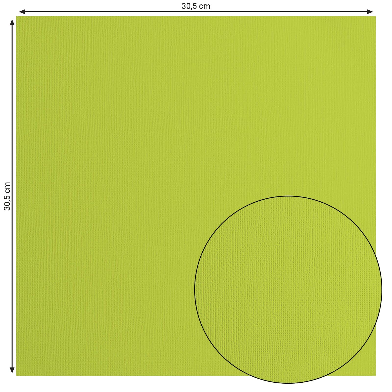 Vaessen Creative Florence Papier Cartonné, Vert (Citron, 216g, Carré, 30,5 x 30,5 cm, 20 Feuilles, Surface Texturée, pour Peindre, Scrapbooking et plus, Paper, 30,5x30,5cm