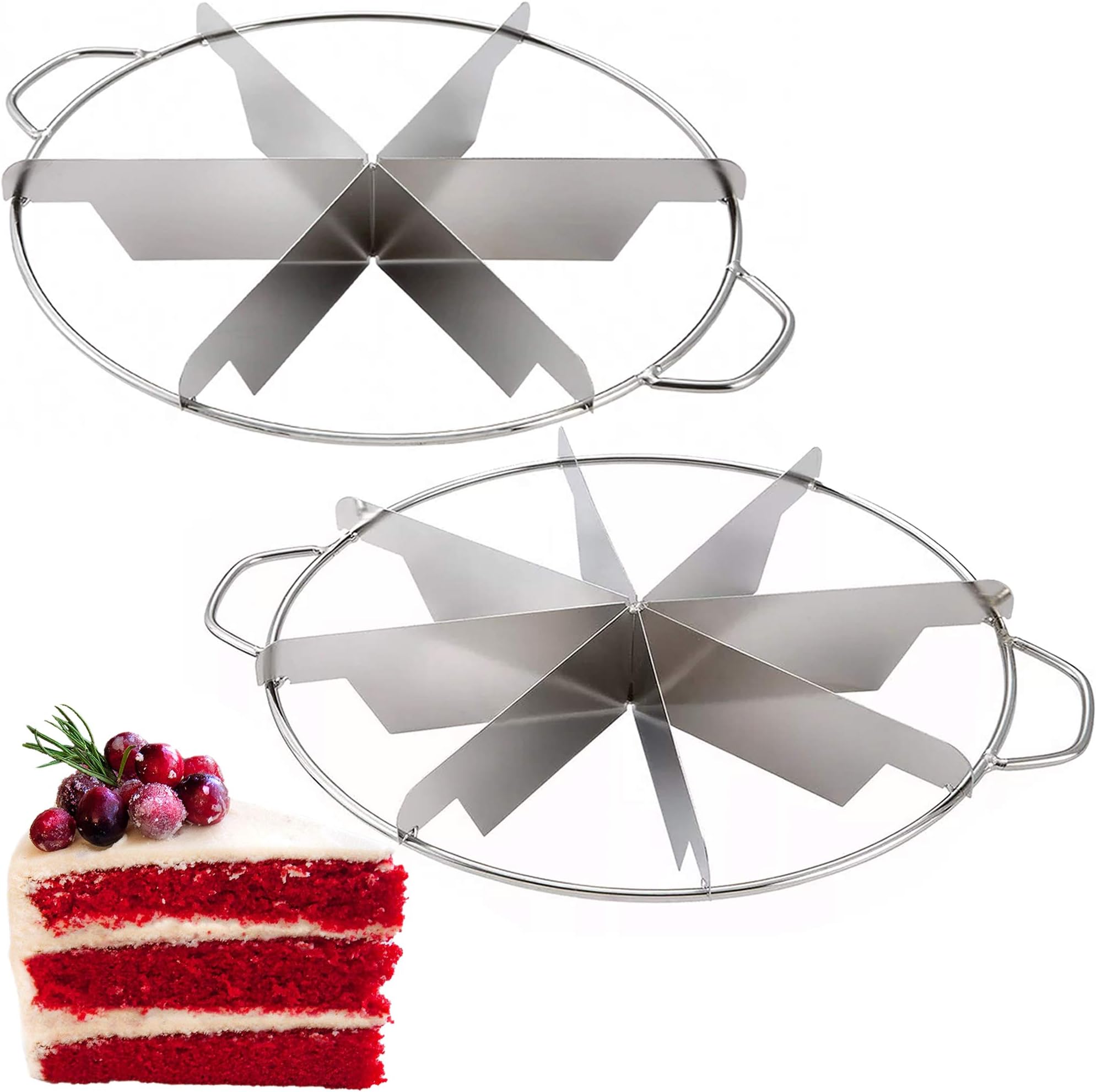 Round Cake Slice & Pie Slicer Marker Set, Winco Stainless