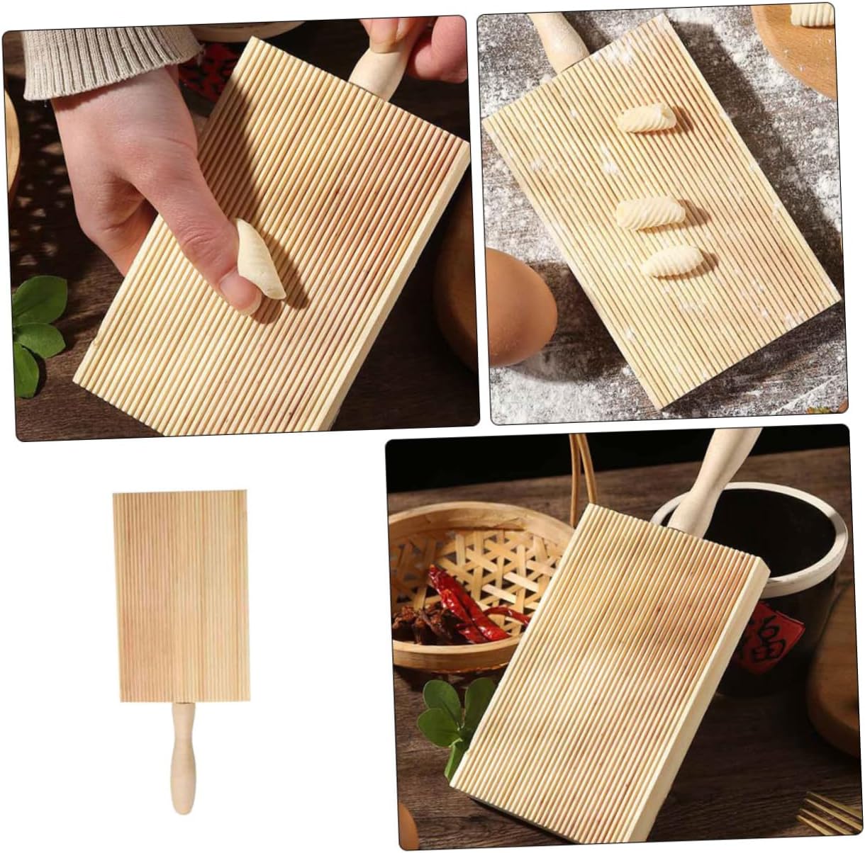 Wooden Pasta Board Maker for Kitchen Home Xmas image 3