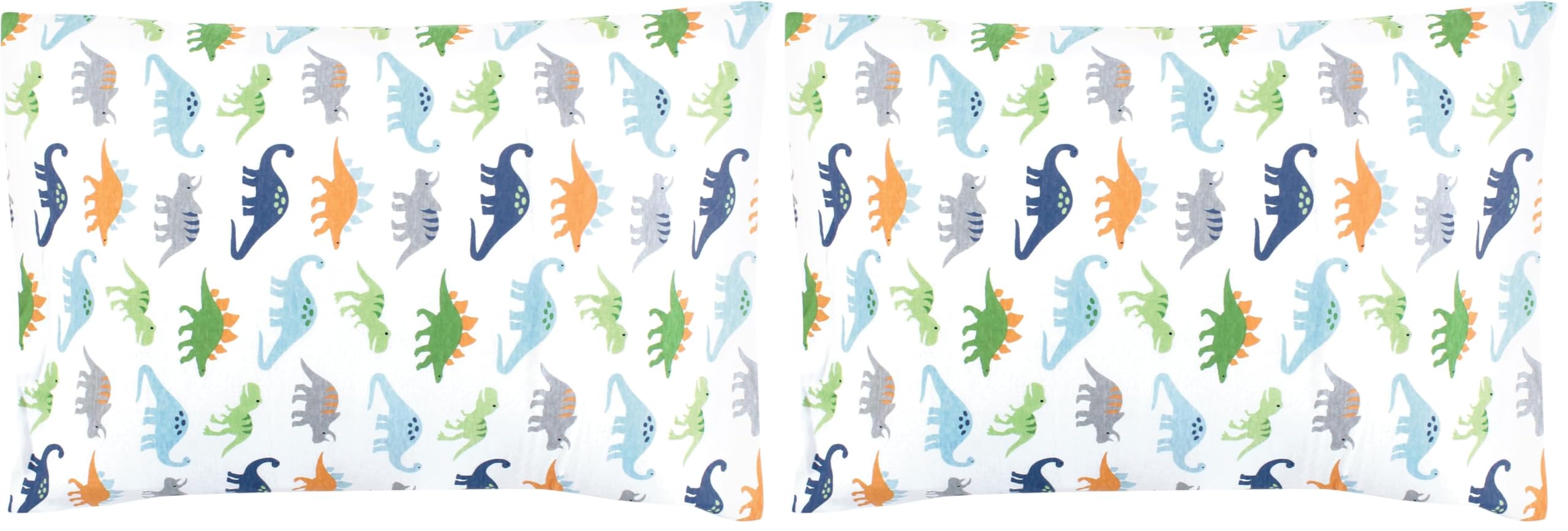 Hudson Baby Unisex Baby Cotton Toddler Pillow Case, Dinosaurs, One Size (Pack of 2)