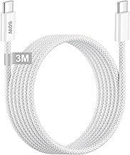 iPhone Cable 15 16 17 Fast Charging 3M, 60W USB Type-C Cable 3 Metres Apple Cable USB C Nylon Charging Cables Type C Charging Wire for iPhone Air/17 16 15 Pro Max/17 Pro/16e,iPad Pro/Air/Mini 6 7