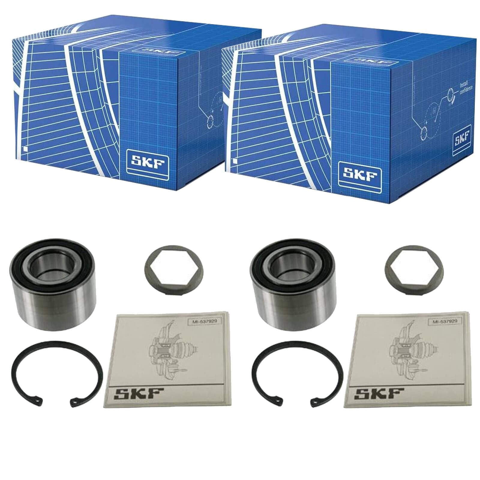 2X SKF Radlager-Satz hinten | 2x VKBA 1326 passend für Calibra Omega Senator Vectra