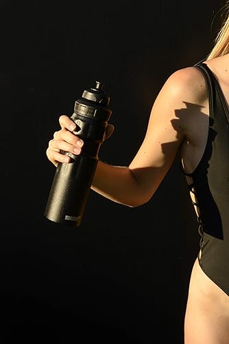 Miniatura 7 de SIGG - Botella de agua deportiva de aluminio negra - Con tapa deportiva de 3 etapas - A prueba de fugas - Ligera - Libre de BPA - 25 Oz