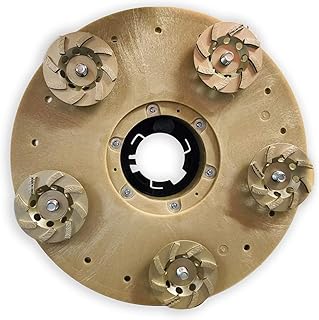 Concrete Grinding Plate for Swing Machines - Removal Tool for Concrete with 5 Cup Wheels - MAX RPM 175