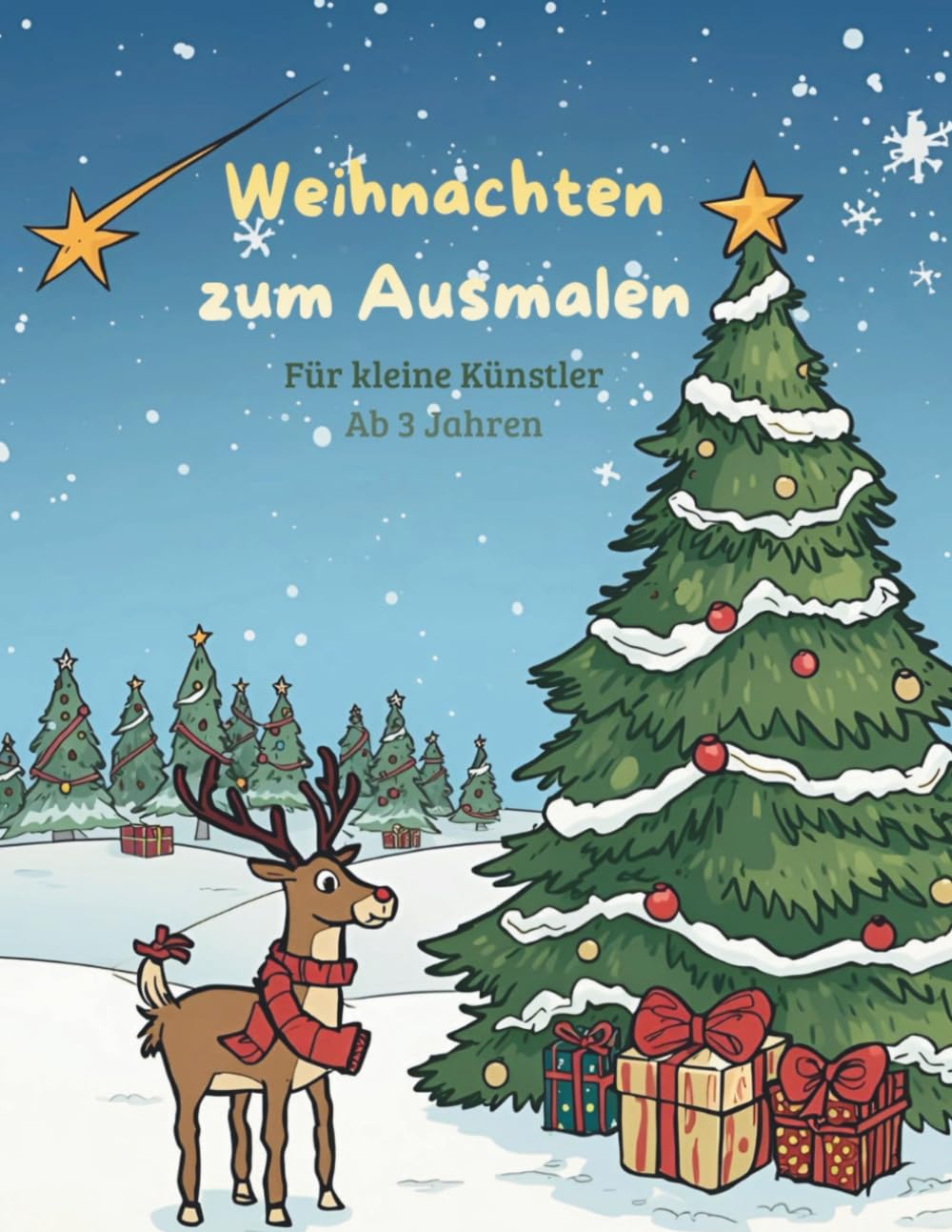 Weihnachten zum Ausmalen - Für kleine Künstler (Ab 3 Jahren): 50 liebevoll gestaltete Weihnachtsmotive zum Ausmalen für Kinder (Melori‘s Malbuchwelt)
