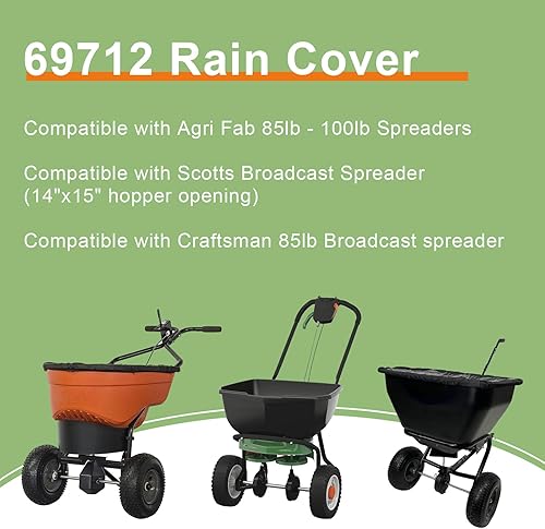 Miniatura 3 de Ximoon 69712 - Cubierta de tolva compatible con esparcidores Agri-Fab de 85 libras a 100 libras para esparcidores Scotts Spreader Top Cubierta