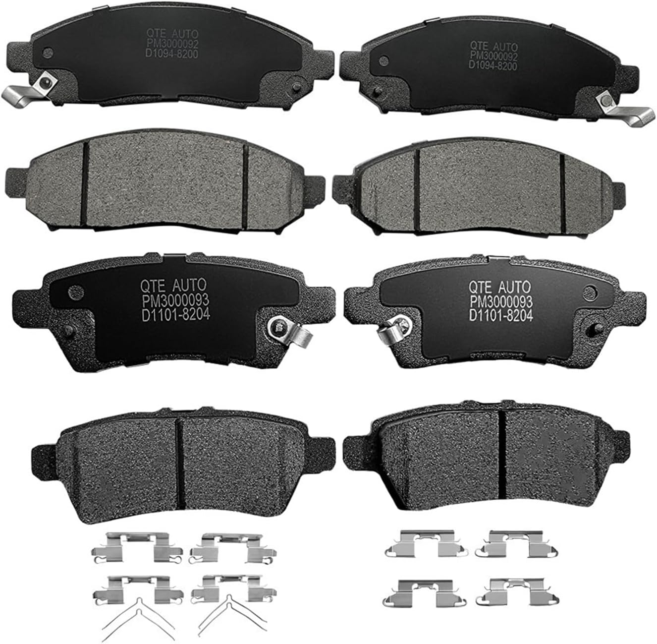 PM Auto Front Rear Brake Pads Replacement For 2005-2012 Nissan Pathfinder, Set of 8 Ceramic Brakes Pads