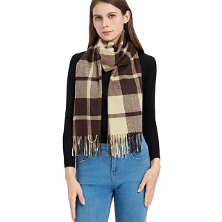 Super Soft Plaid Scarf for Women and Men-Winter Unisex Classic Tartan Plaid Scarves - Amazon product rated Grade A