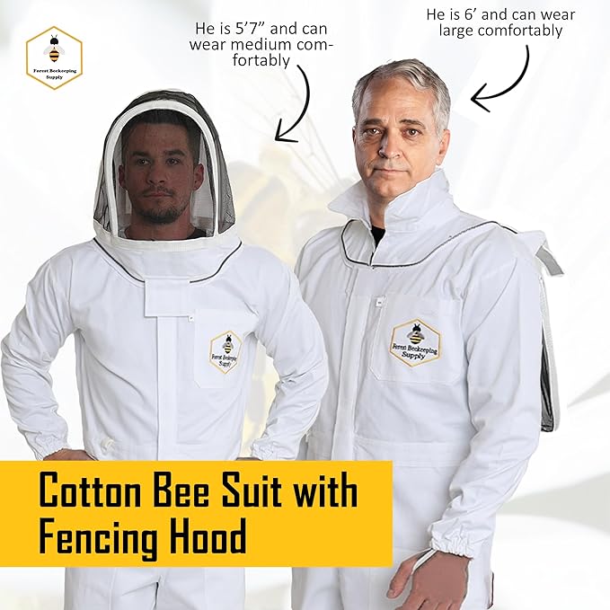 Traje de apicultor profesional con guantes - algodón Premium - Talla L miniatura 5