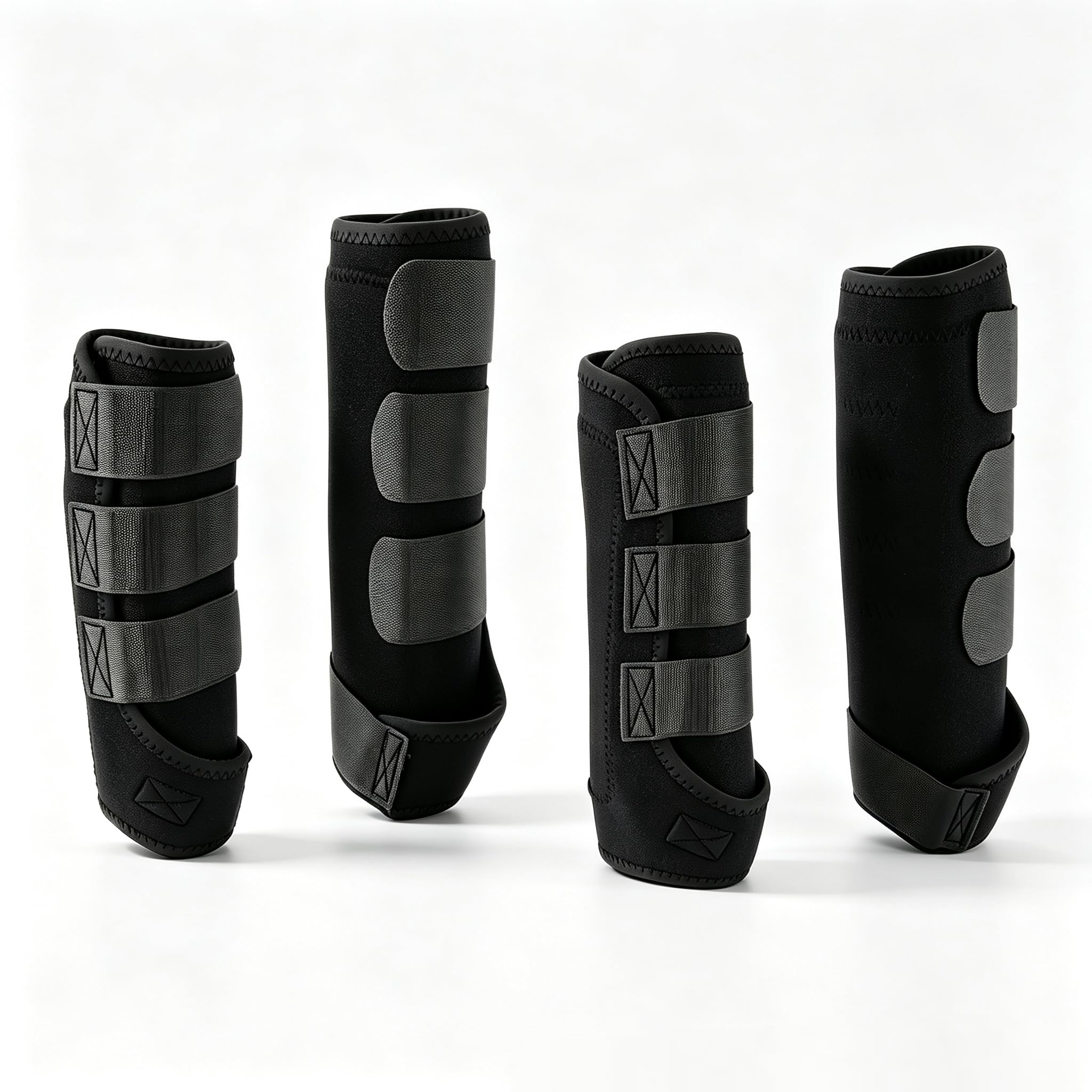ziyfir 4-Pack Horse Brushing Boots Black Waterproof Breathable