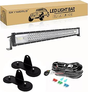 SKYWORLD 42 Pouces 540W Triple Rangée 7D Led Barre Lumineuse De Travail Avec Connecteur DT Kit