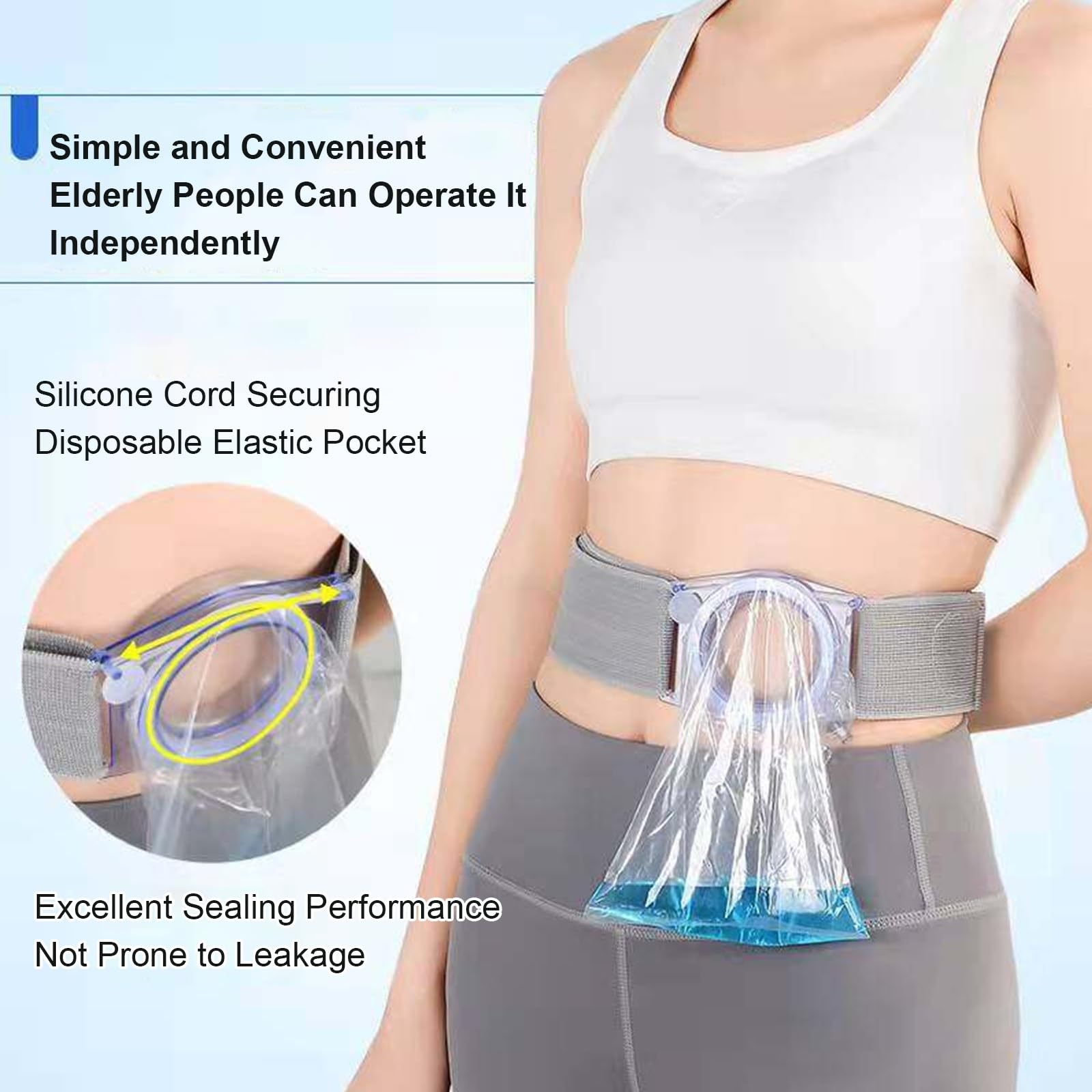 Fascia per Stomia Gonfiabili, Cintura di Supporto per Stomia Regolabile, Cintura Stoma Elastica Addominale per Colostomia e Ileostomia Cura Post-Operatoria