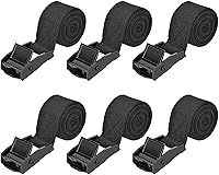 Vista 8 de Correas de amarre, 4 correas de hebilla de leva de 8.2 x 1 pulgada, correas de amarre ajustables para carga, camiones, equipaje, remolque