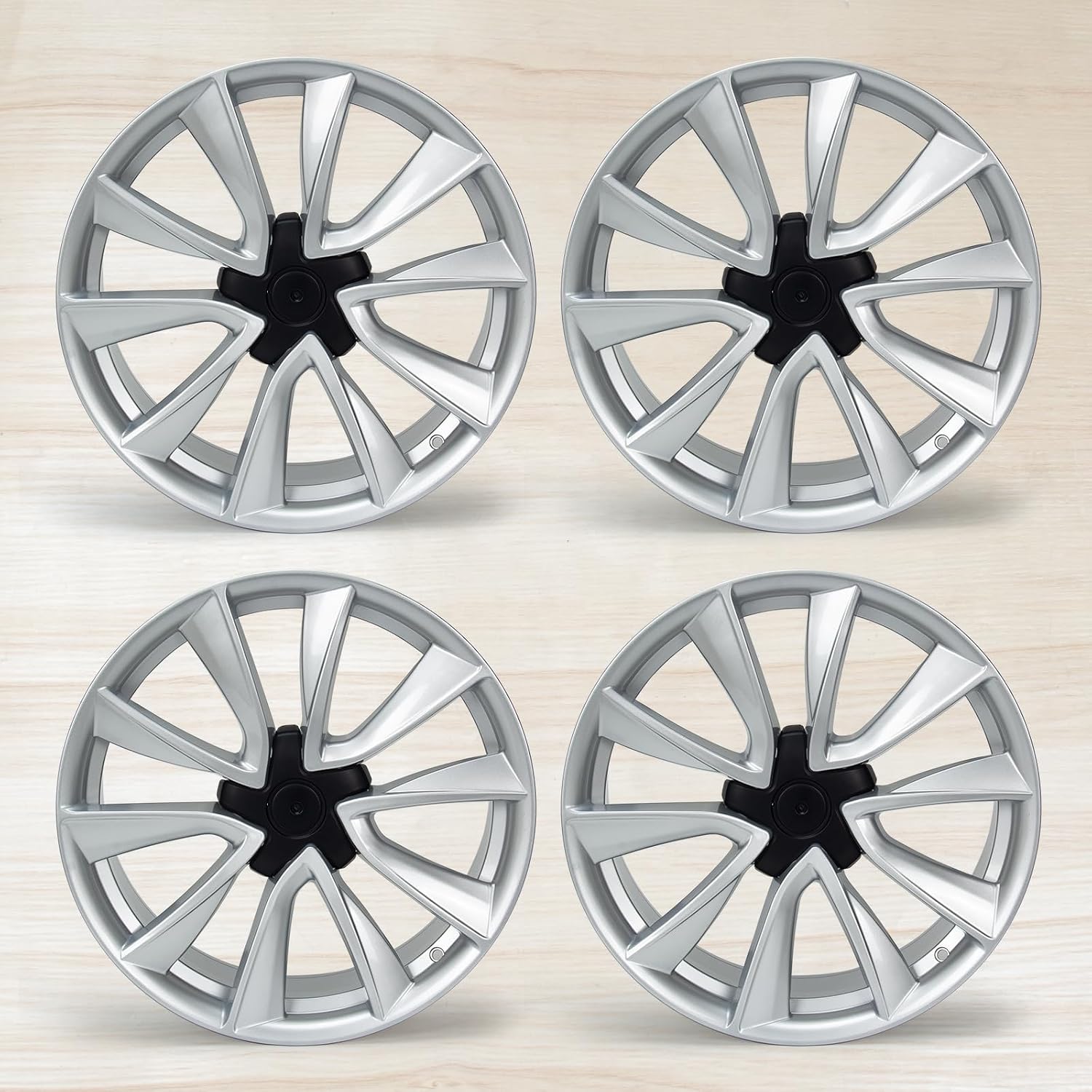 19" 19x8.5 Inch New Aluminum Alloy Replacement Wheel Rim Compatible with Model 3 2017-2023, Fits Front or Rear Wheel, OEM Design Replacement Rim, 4 Sets