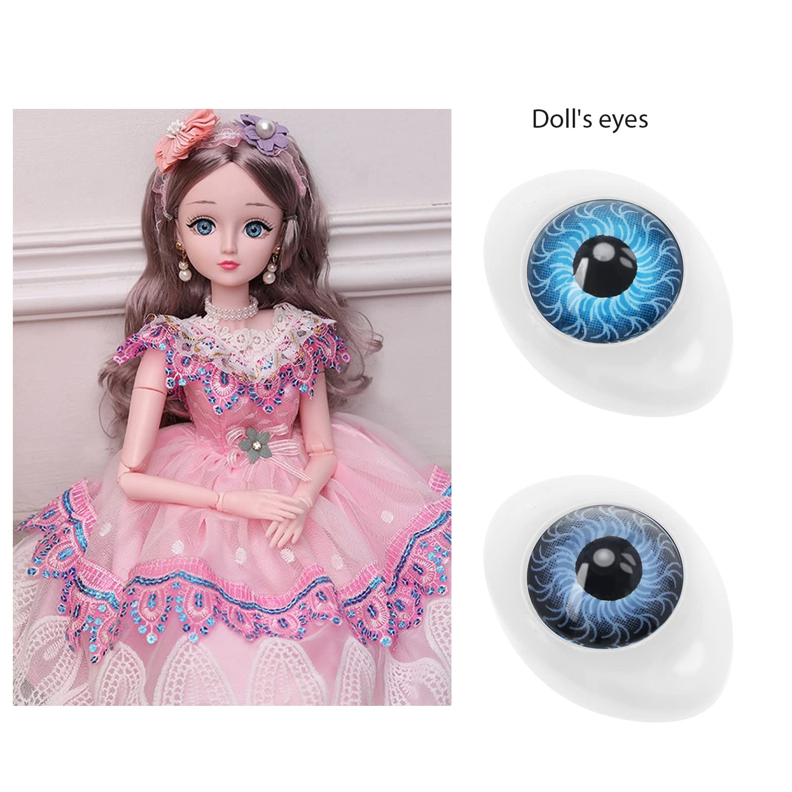 The Lord of the Tools 16Pcs Oval Flat Hollow Plastic Eyes Colourful Toy Eyes Puppet Doll Bear Craft Eyes Toys Decorative Accessories for DIY Making Small Size - Image 2