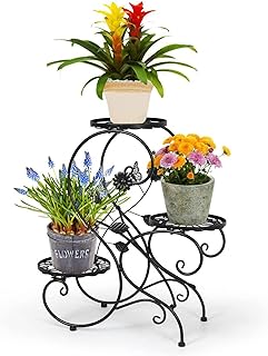 10 Three Tiered Planter Ideas for Vertical Gardens in Small Spaces 15 3-Tiers Metal Plant Stand Indoor, Heavy Duty Flower Pot Stands for Multi...