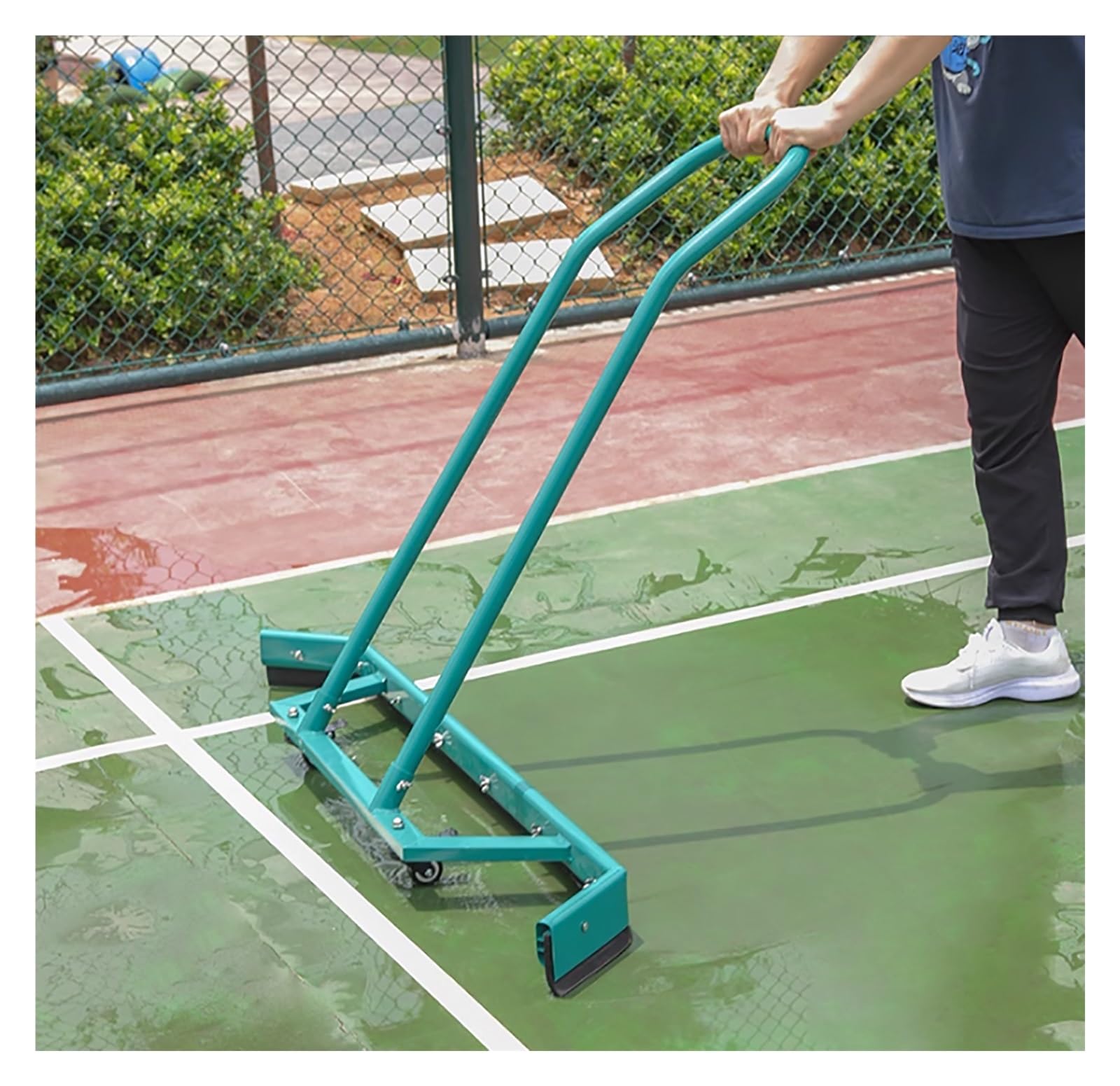 water remover， Aluminum Heavy Duty Squeegees Floor Water Remover Squeegee Broom For Pushing Standing(Green Court Squeegee)
