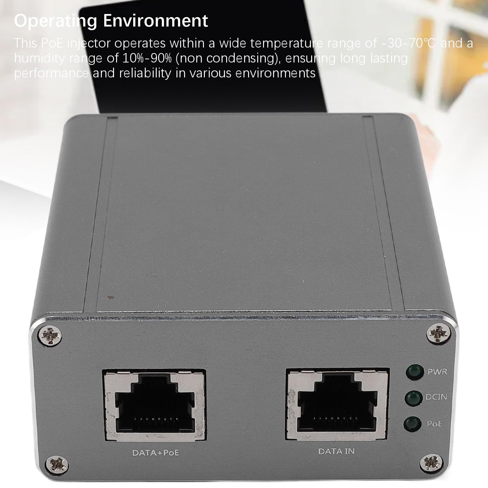 Socobeta Wtryskiwacz Ethernet PoE 200 W do Anteny Talerzowej Gen 3, Niezawodny i Wydajny, Zapewnia prędkość Transmisji Danych do 2,5 G, do Użytku Domowego i Biurowego