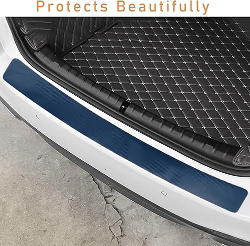 Miniatura 5 de Kewucn Protector de parachoques trasero de automóvil, antiarañazos y abrasión, tira de entrada de puerta del maletero, calcomanías antideslizantes
