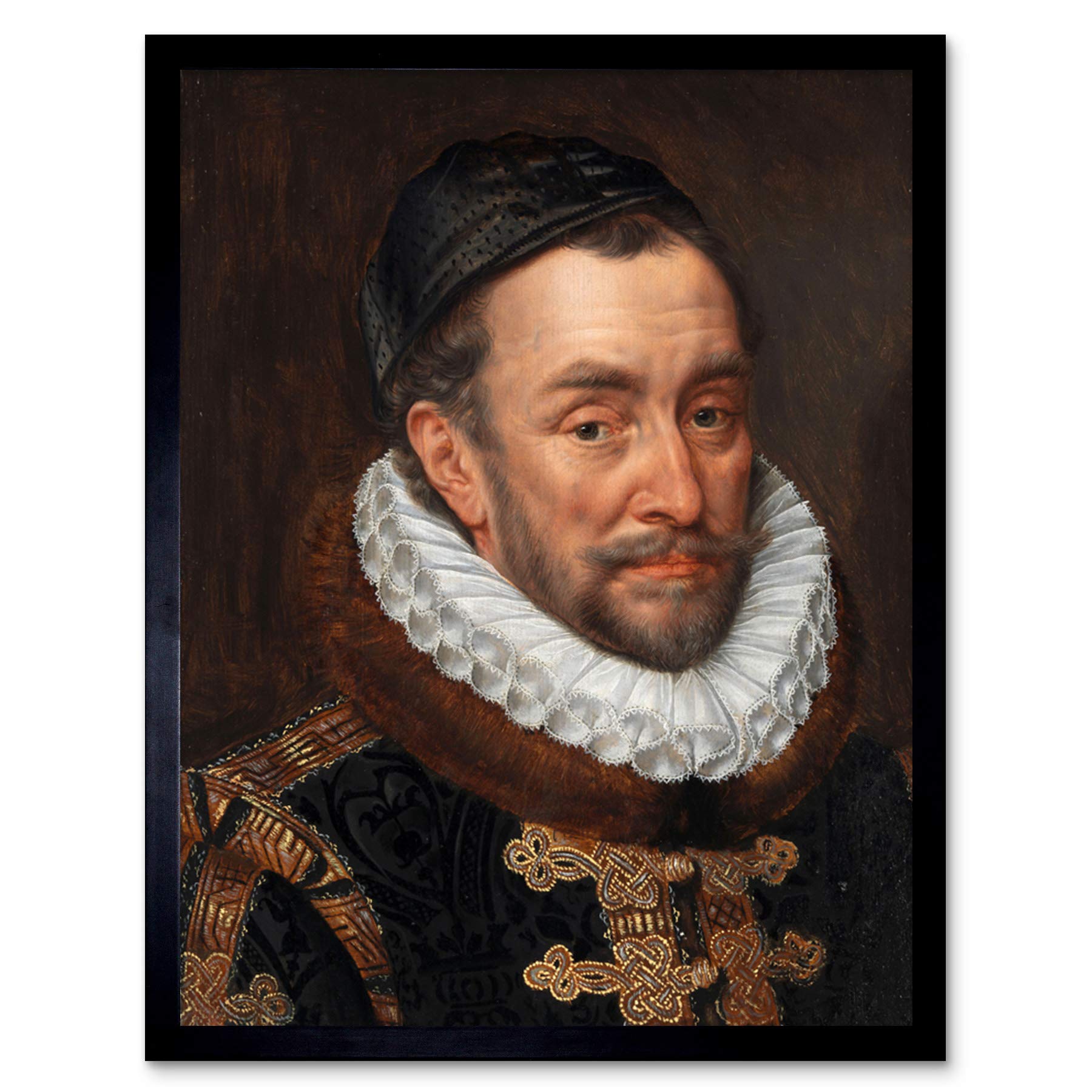 Artery8 Adriaen Thomasz Key William Of Orange Painting Art Print Framed Poster Wall Decor 12x16 inch