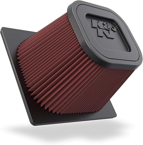 K&N Filtro de aire de motor original de alto flujo: aumenta la potencia y remolque, lavable, Premium, Filtro de aire de repuesto: compatible con