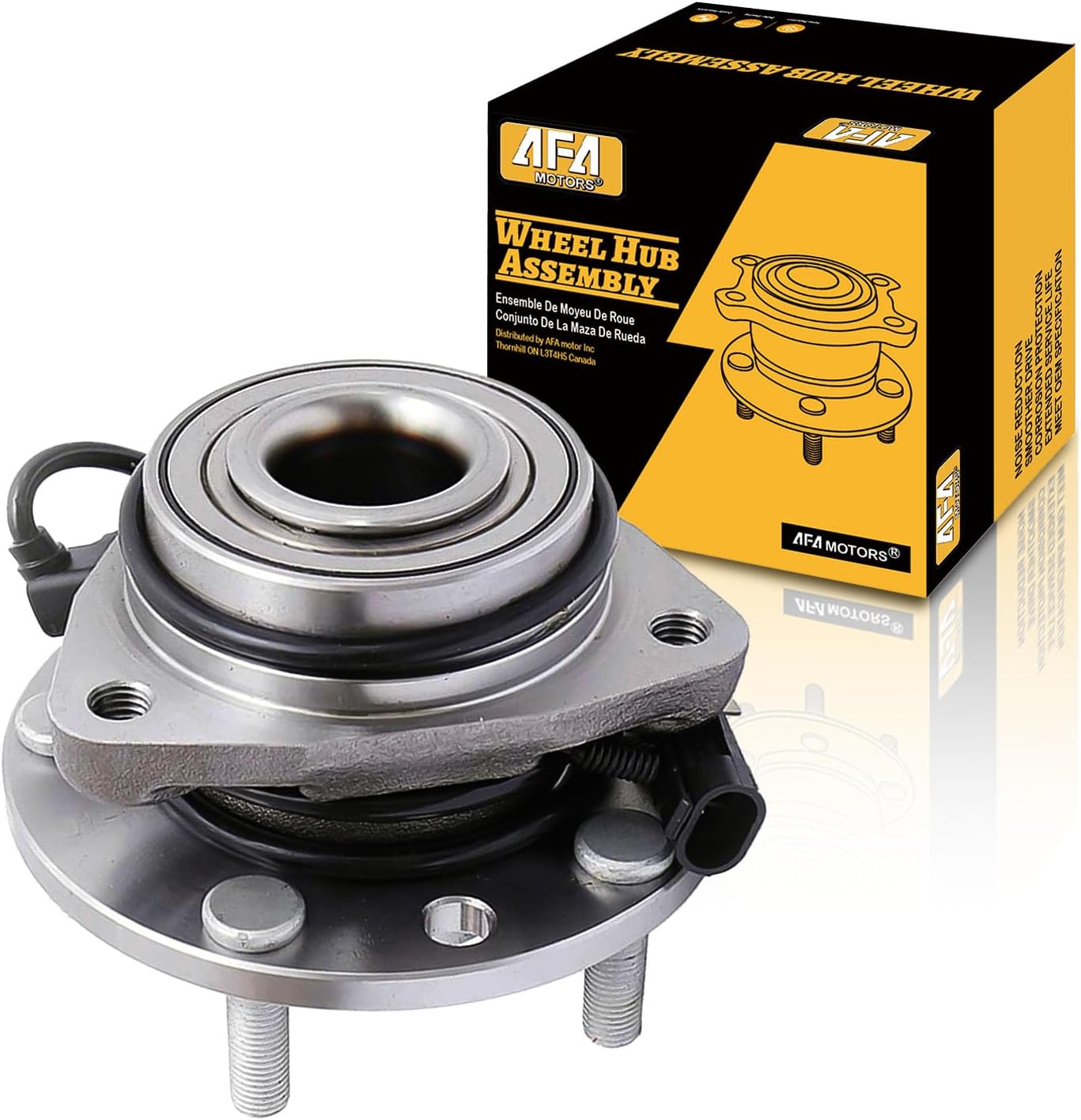 Front Wheel Bearing and Hub Assembly 513124 Compatible with Chevy Blazer S10, GMC Jimmy Sonoma, Isuzu Hombre, Oldsmobile Bravada Hub Bearing Assembly 4WD w/ABS 5 Lug