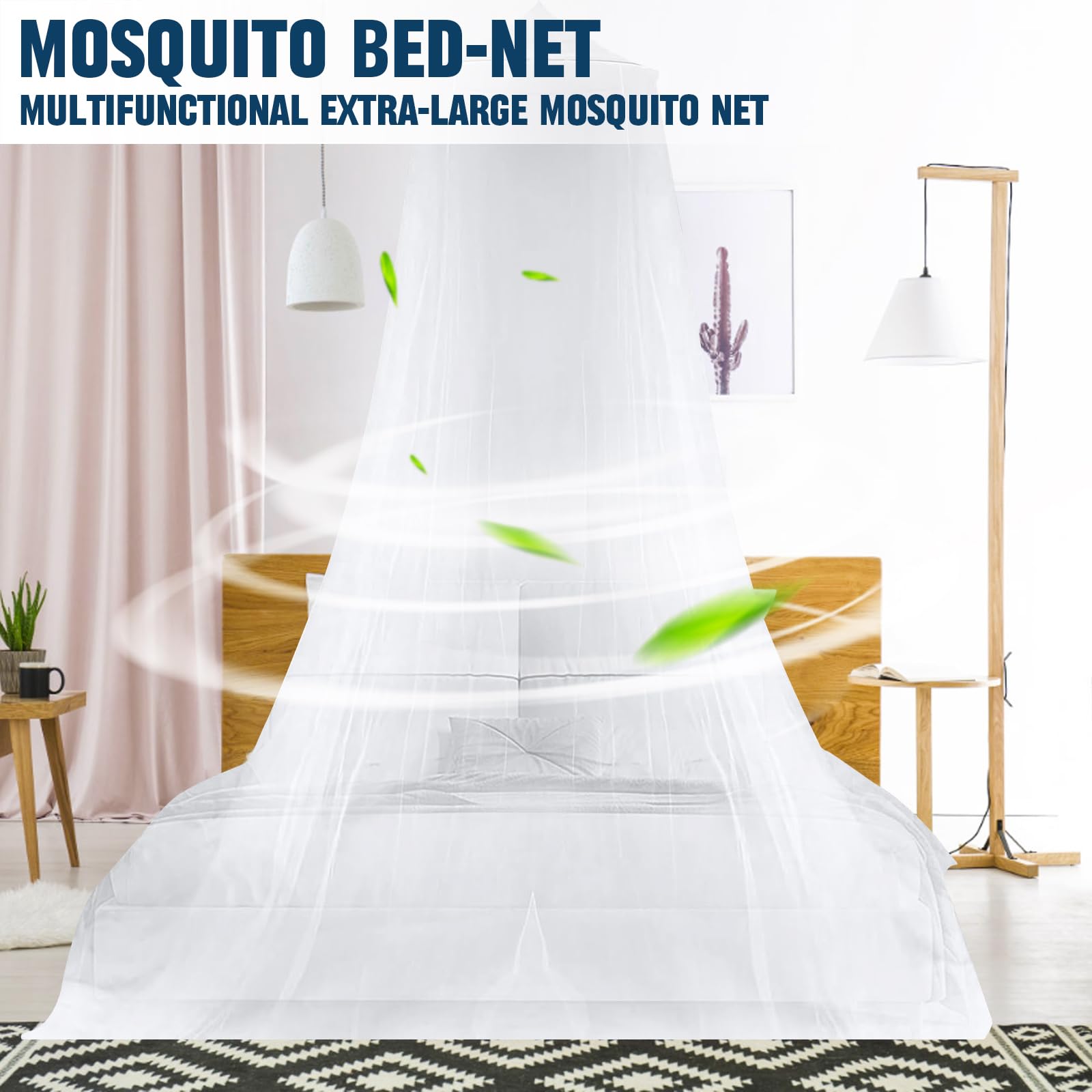 Moustiquaire De Lit Atuoxing Ciel De Lit Bébé - Anti-Moustiques Pour Lit Double, Simple Ou Enfant - Modèle Voyage Blanc