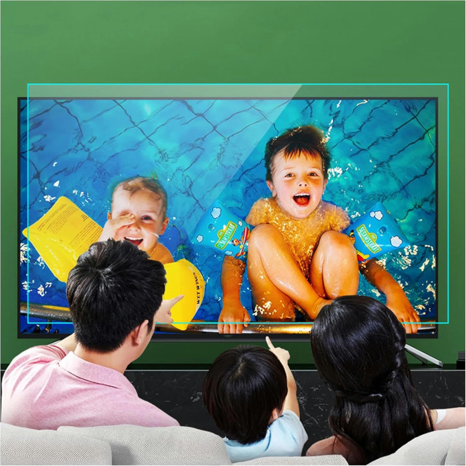Protecteur d'écran TV anti-reflet idéal pour le salon familial des écrans 32 à 75 pouces