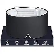 LOVE EYE Sleep Mask, Ice Silk Sleep Mask for Side Sleeper Eye Masks for Sleep Sleep Masks for Women Men, Blackout, Soft, Adjustable Band, Ideal Gift (Black)