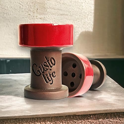 Miniatura 5 de Cuenco para cachimba rojo arcilla - cachimba de arcilla - Tazón de cachimba - Juego de cuencos para cachimba - Tazón para cachimba Vape - Tazón de