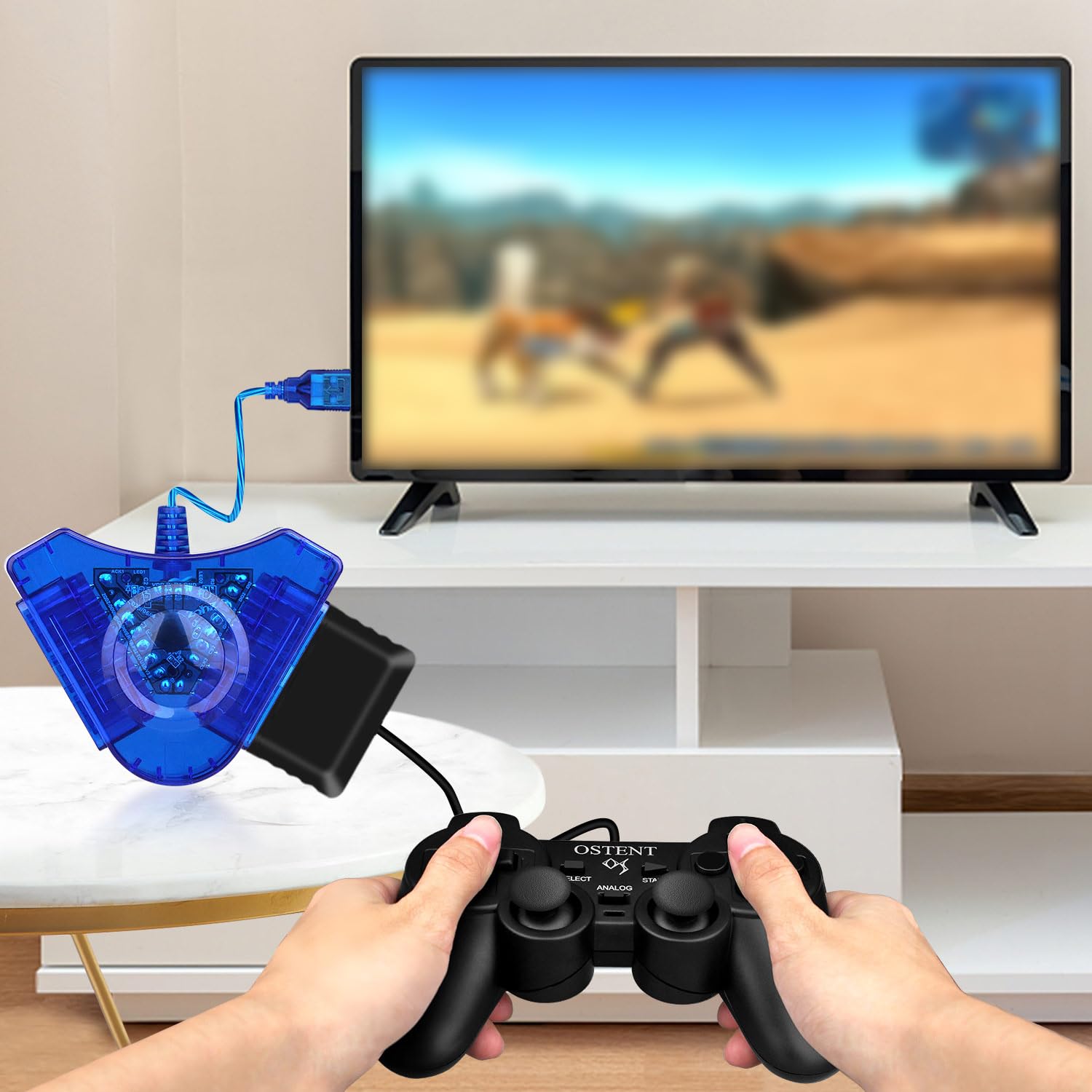 Amazon | OSTENT コンバーターケーブル PS1 PS2 to PC ラップトップ