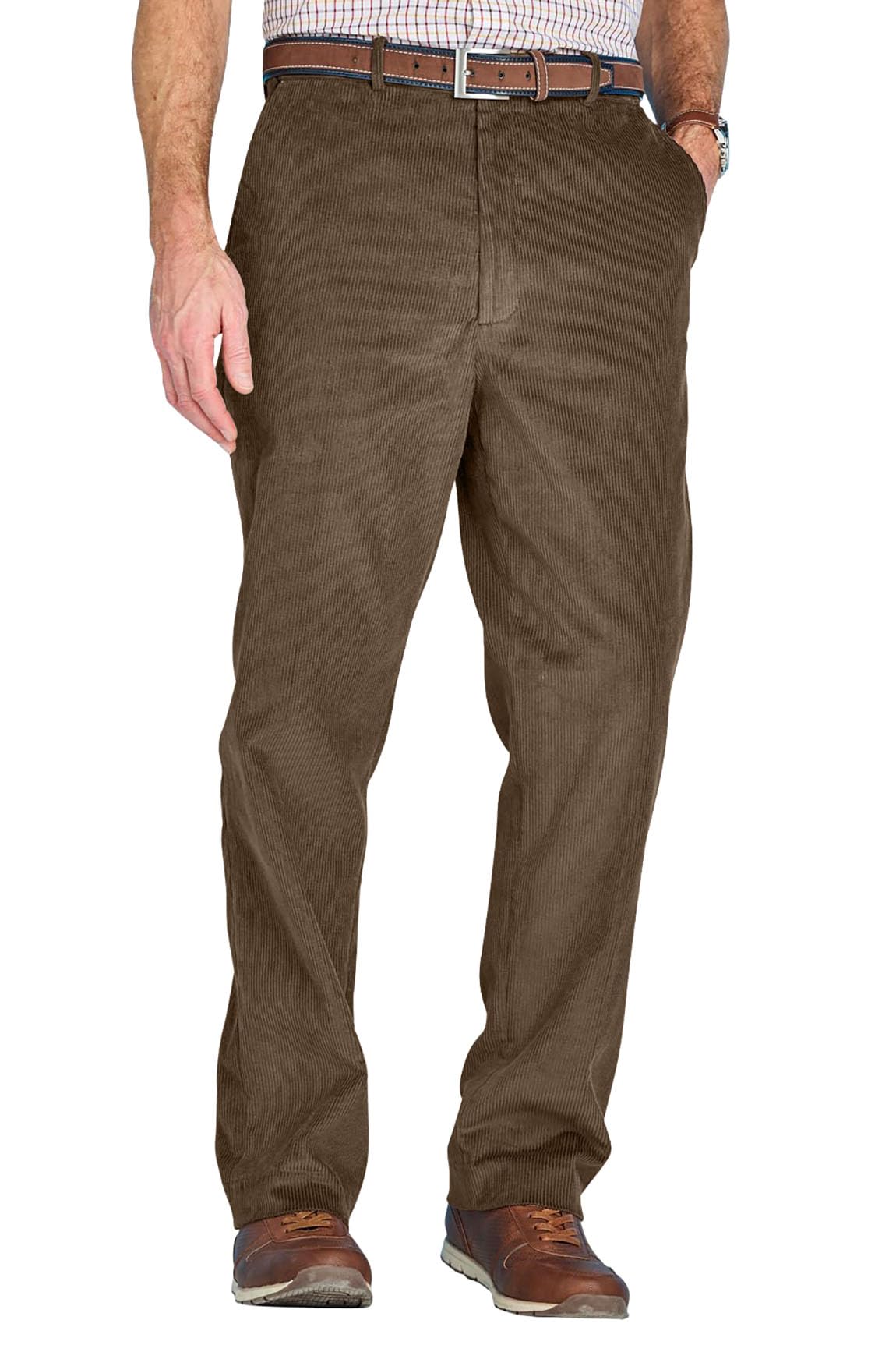 Chums Men's Cotton Corduroy Elasticated Comfort Trousers Olive