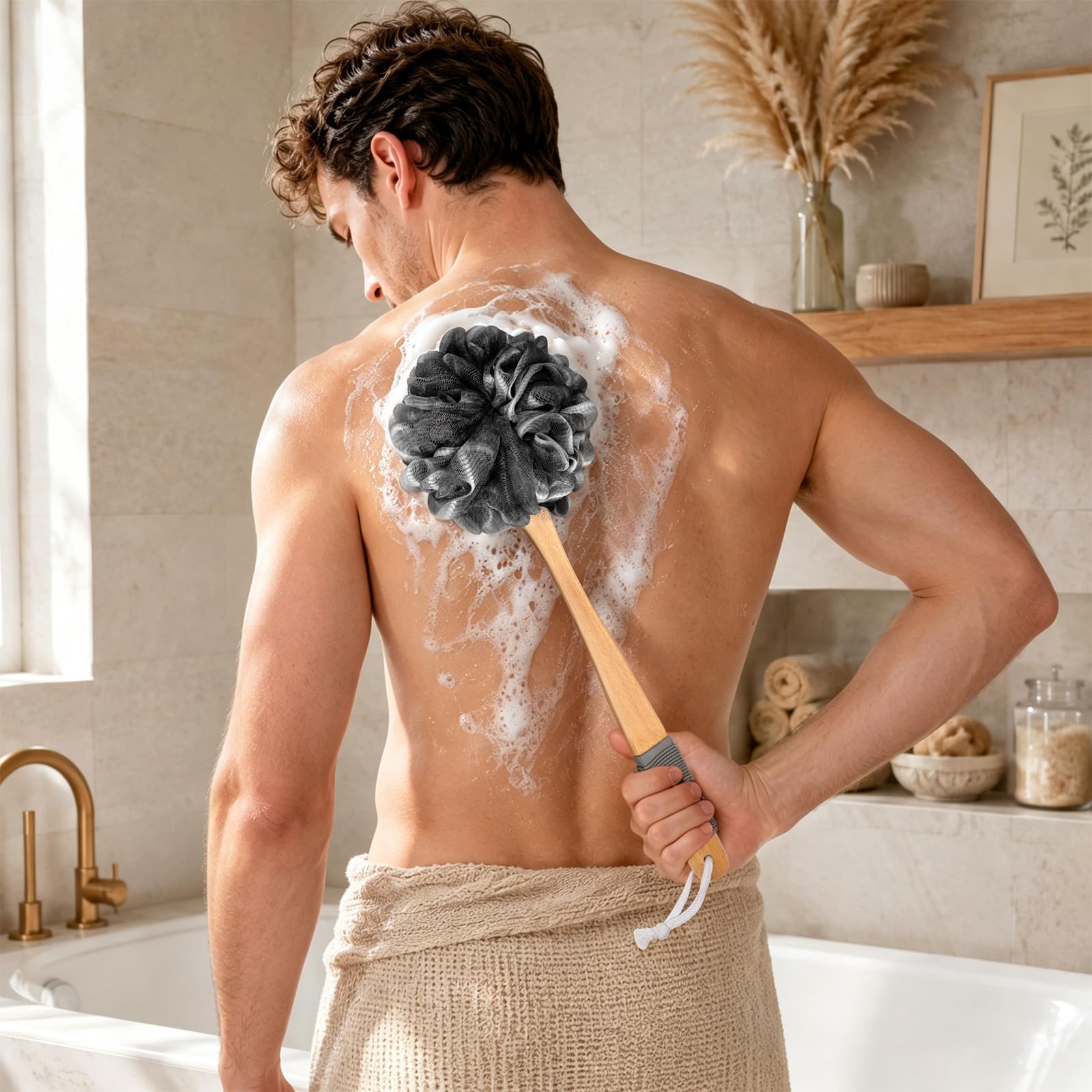 AmazerBath Shower Sponge - Soft Loofah Scrubber -8 AmazerBath Shower Sponge - Soft Loofah Scrubber -8