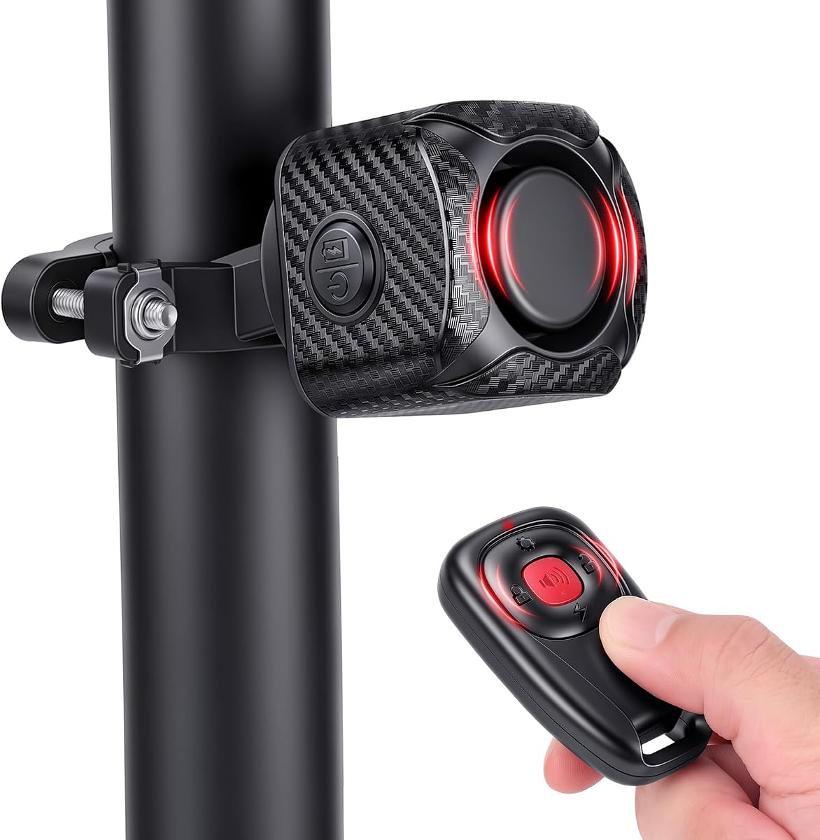 WSDCAM Two-Way Bike Alarm 120dB, USB-C Rechargeable with Remote | Anti-Theft Vibration Alarm System, 1148FT Wireless Range, IP65 Waterproof, Bike Alarm For Ebike Motorcycle Scooter