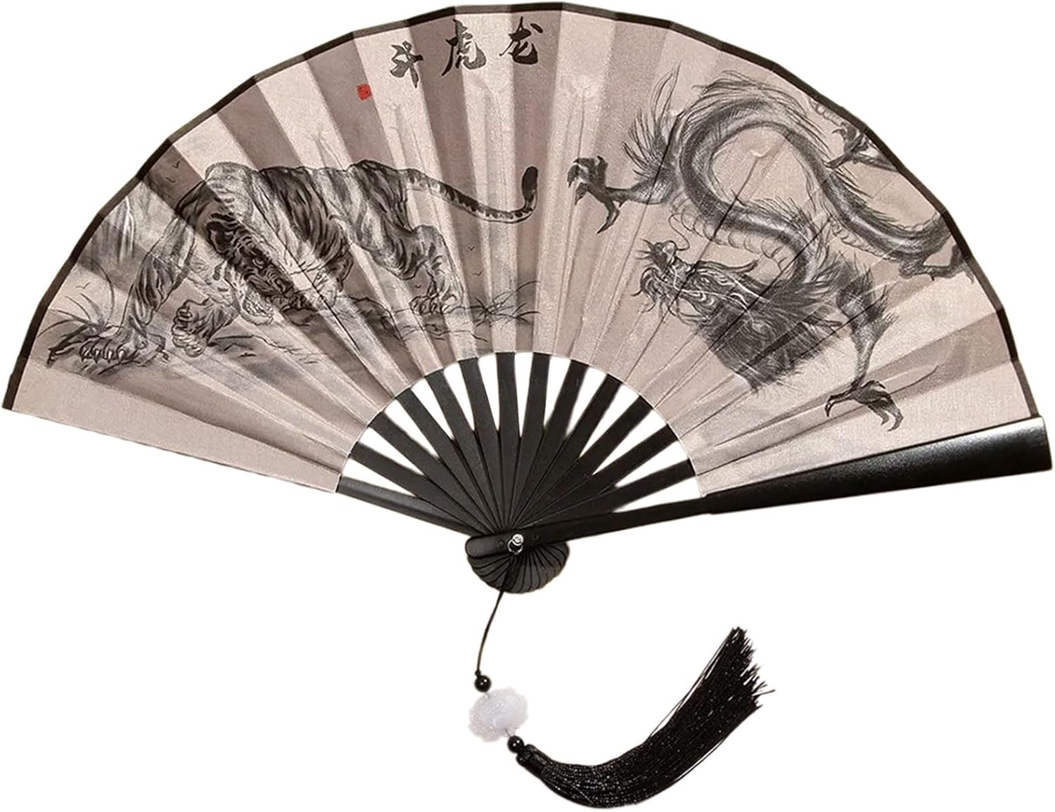 Chinese Handhelds Fan Double Sided Vintage Painting Folding Fan Cheongsam Dance Photography Hand Gift Wedding Folding