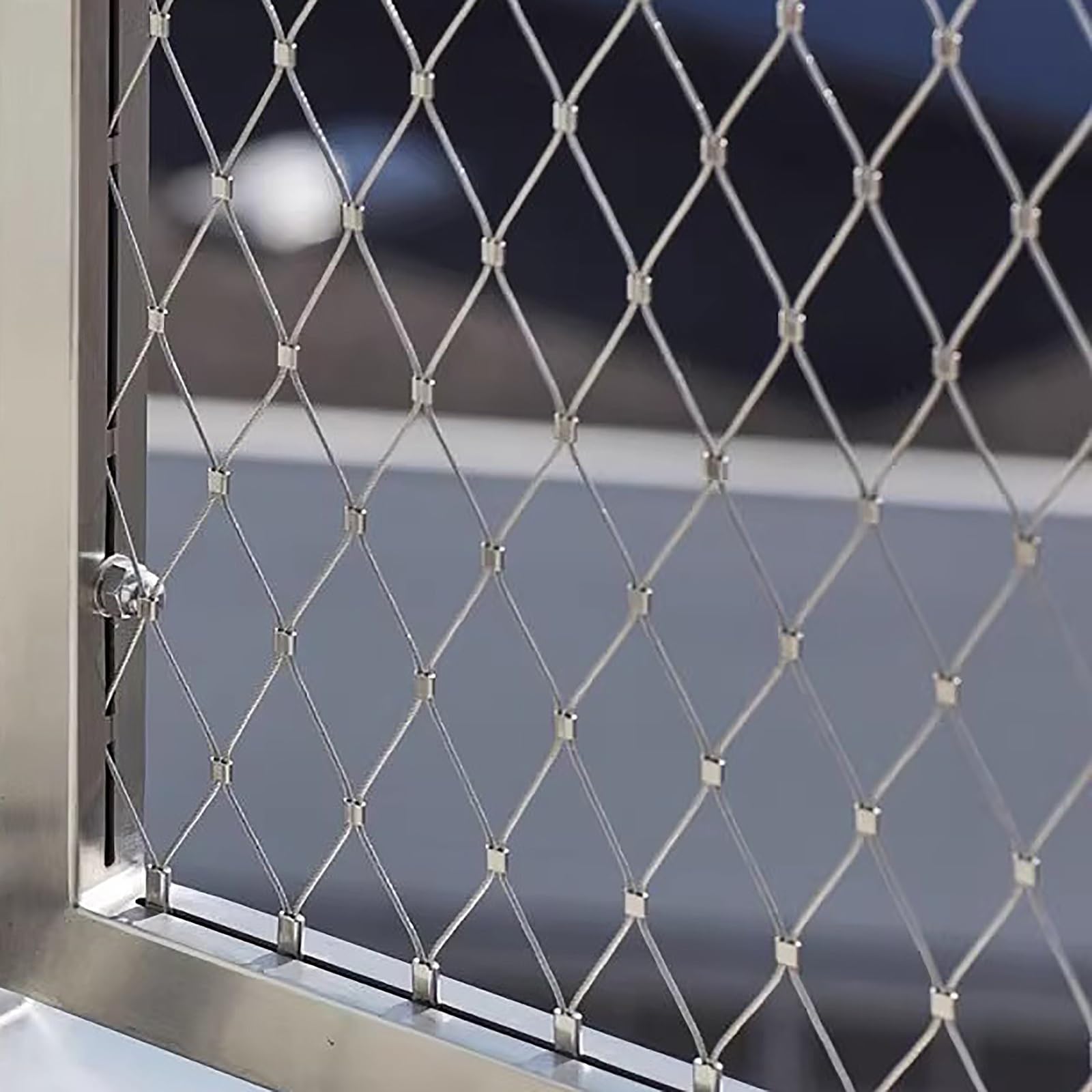 Grillage inox flexible robuste, protection de sécurité anti-corrosion