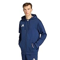 adidas Homme Entrada26 Full Zip Hoodie, Team Navy Blue 2/White