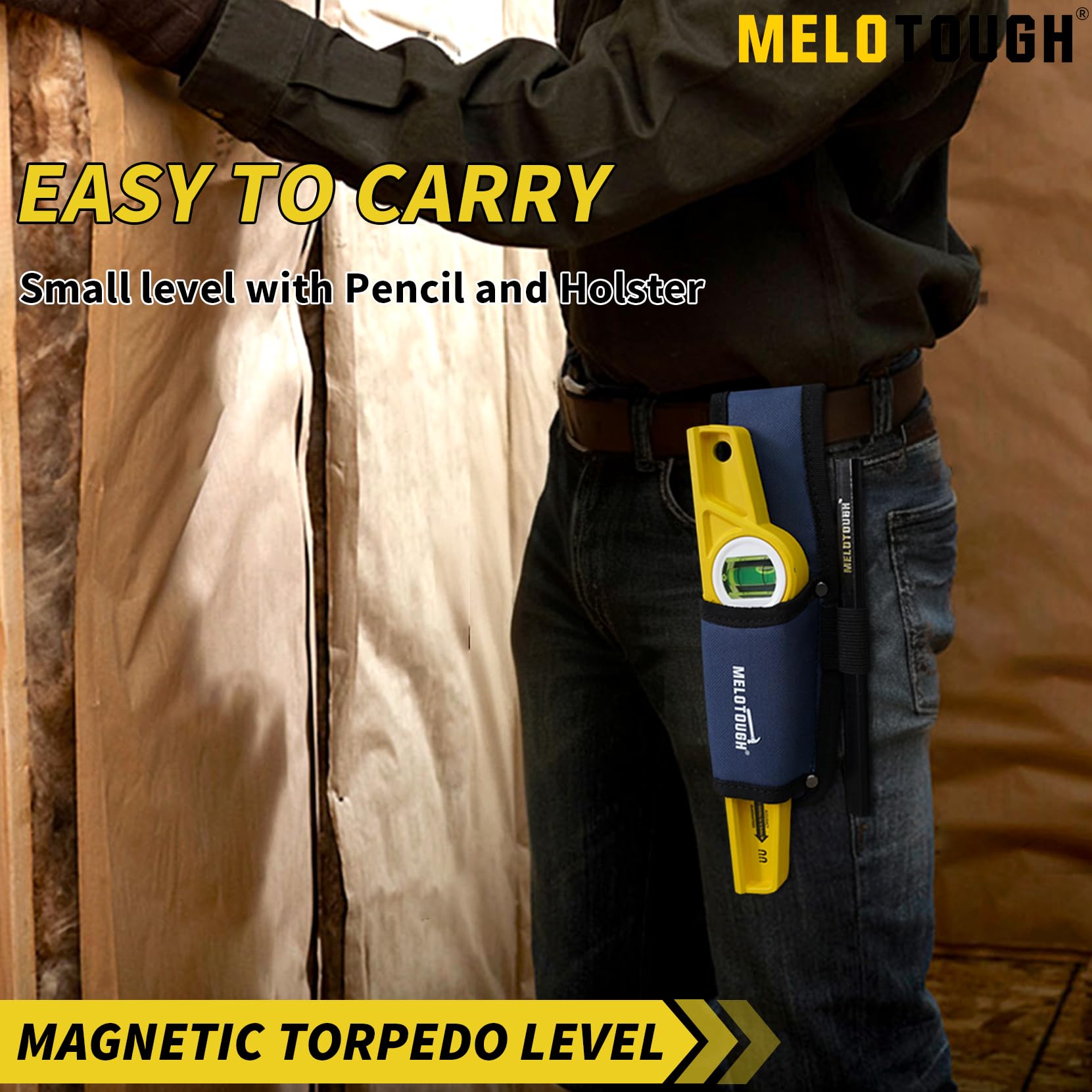 MELOTOUGH Magnetic Level - 10 Inch Torpedo Level -2