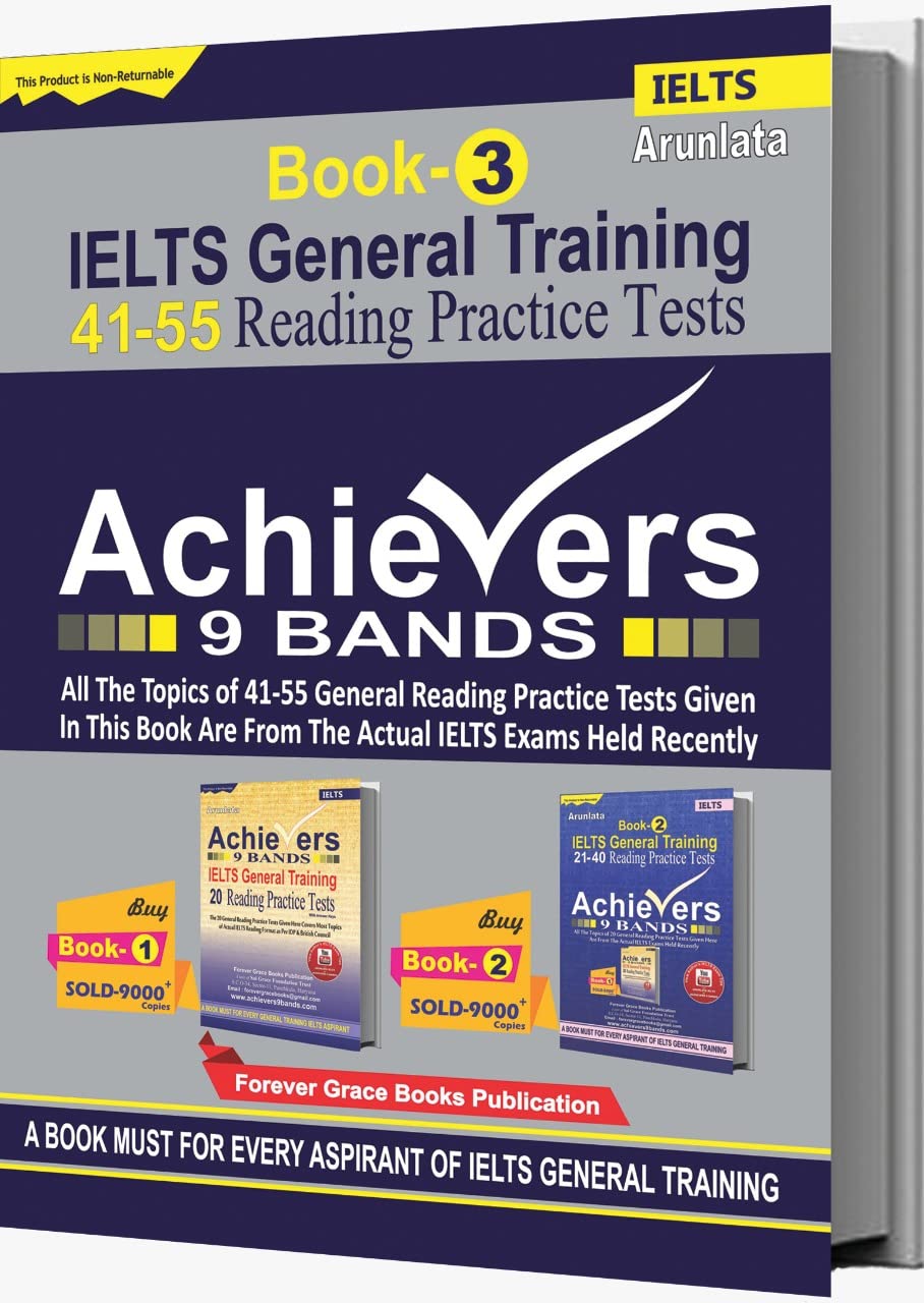 IELTS General Training COMBO - R / L / W / S / 6 BOOKS PACK Latest January Edition - 2026, Achievers 9 Bands, Author: Arunlata (Second Edition - 2022) 2