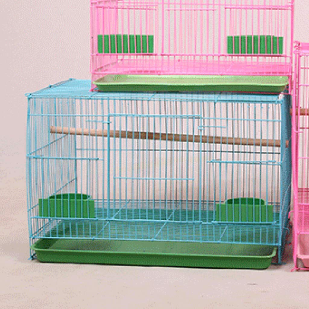 Petite cage rectangulaire en fil de fer pour petits oiseaux et canaris Rekord équipée d'un lit à oiseaux pour cage