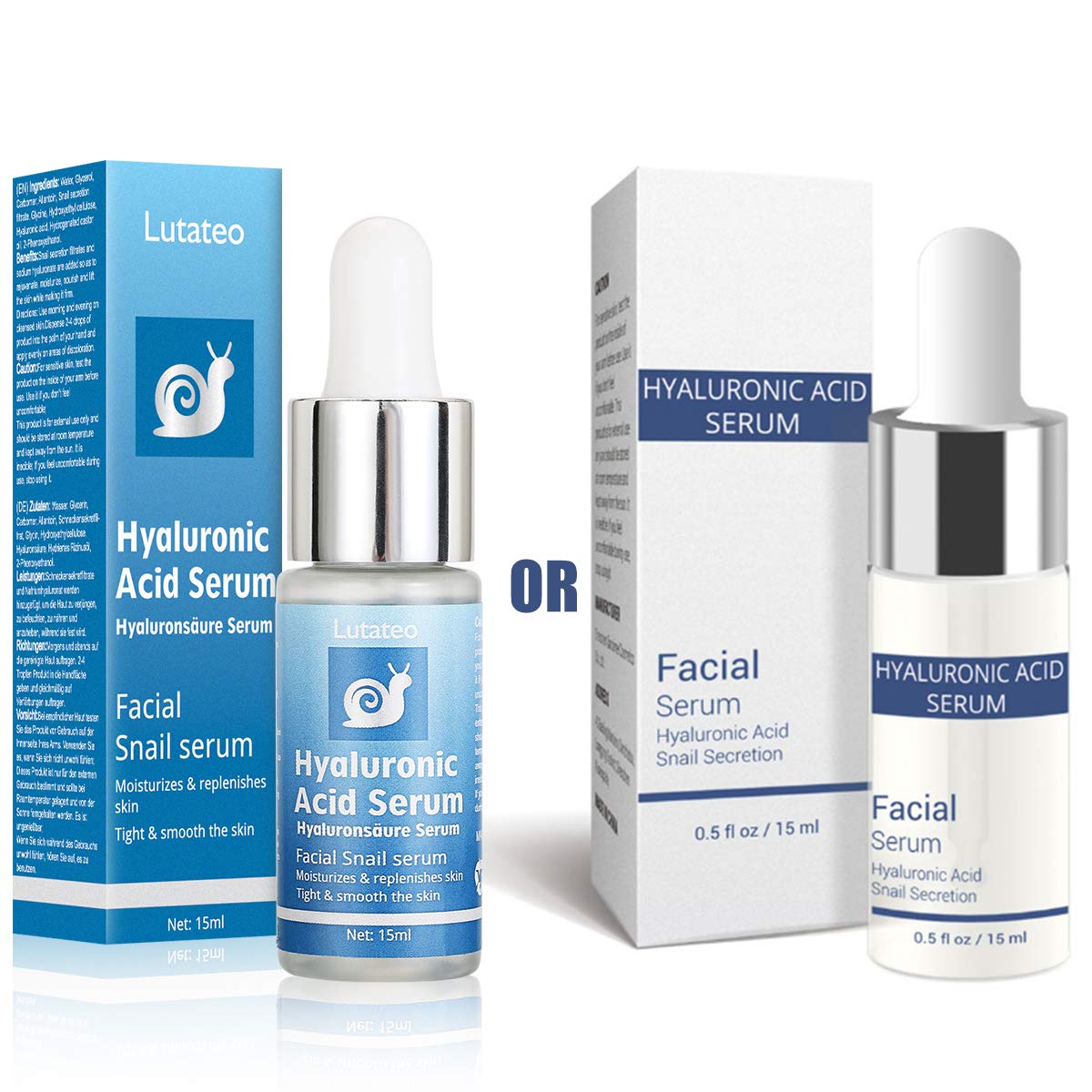 Hyaluronic Acid Serum, Snail Serum, Snail Repair Serum, Snail Repair Essence, Vitamin C Hyaluronic.