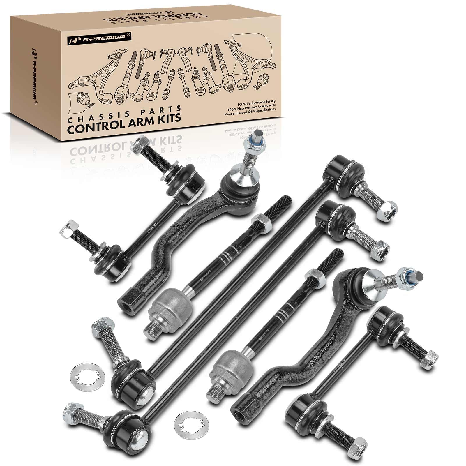 Amazon.com: A-Premium Set of 8, Front Inner Outer Tie Rod End